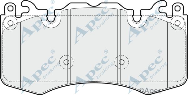 APEC BRAKING Комплект тормозных колодок, дисковый тормоз PAD1737